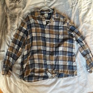 Tan/ Blue Flannel